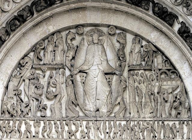The Last judgment. c. 1120-1130 CE. Era: Romansque. Medium: Stone