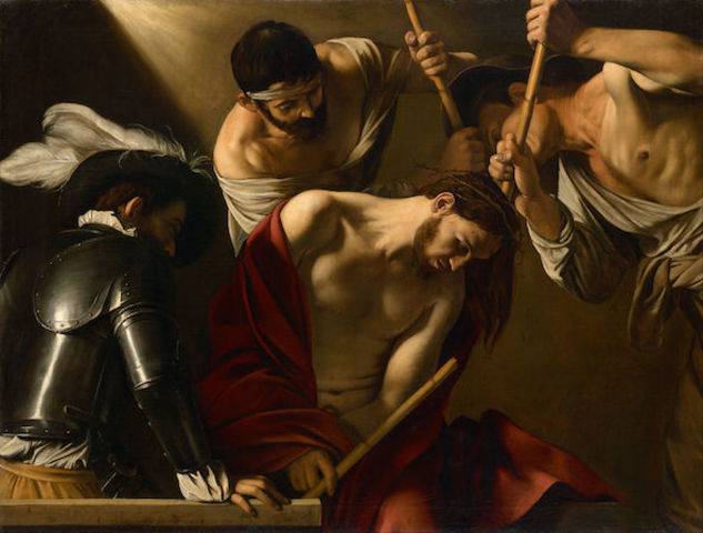 The Crowning with Thorns, Caravaggio, Baroque, 1602-1604 CE