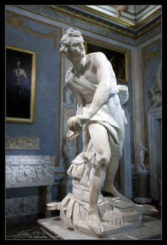 David. c. 1623-1624 CE. Era: Baroque. Medium: Marble. Size: 170 cm