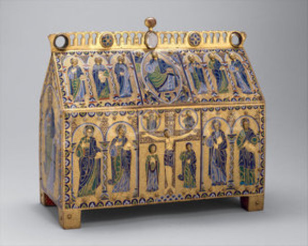 Chasse with the Crucifixion and Christ in Majesty -  Romanesque - 1180 to 1190