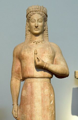 Phrasikleia Kore by Aristion of Paros, The Archaic Period (c. 550 – 540 B.C.E.)