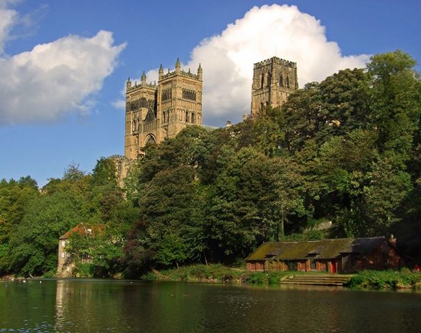 Durham Cathedral on the River Wear, Romanesque, Norman construction founded 1093