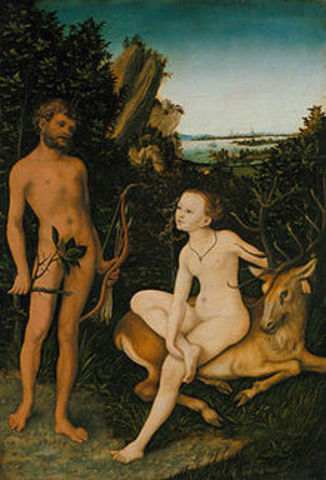 Apollo and Diana, LUCAS CRANACH THE ELDER, Renaissance,1472-1553