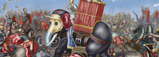 Rome defeats Carthage in Punic Wars.