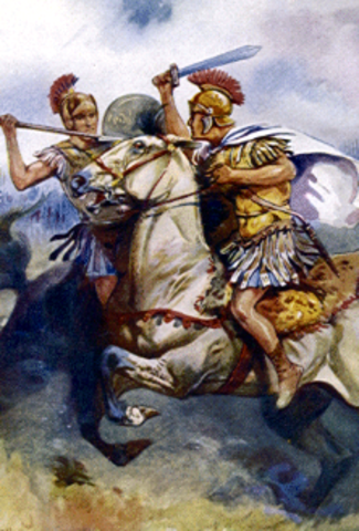 Rome defeats the Latins.