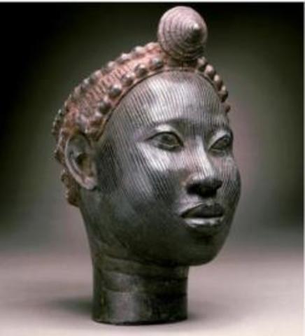 Crowned Head of a Ruler, Early African Art, 1100-1400