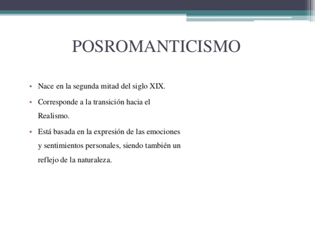 La Lírica Posromántica