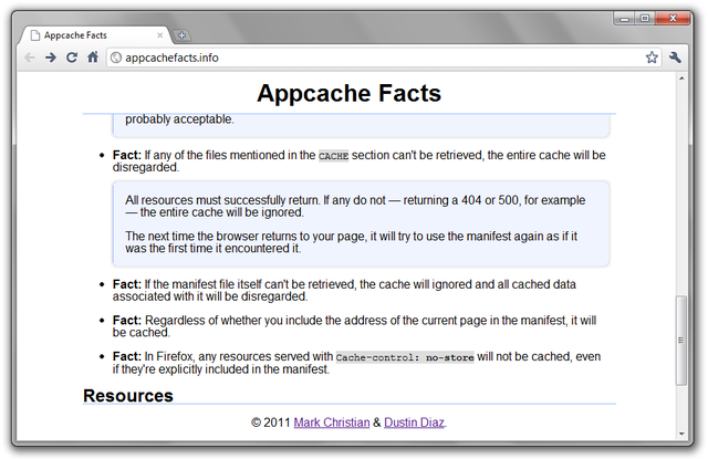 Aplicaciones web sin conexión: AppCache