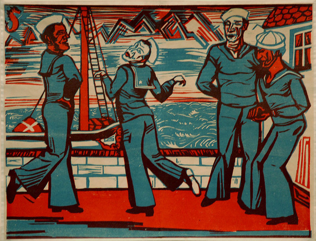 Dancing Sailers by Erich Heckel