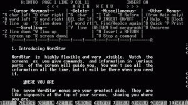 WordStar, el primer procesador de textos