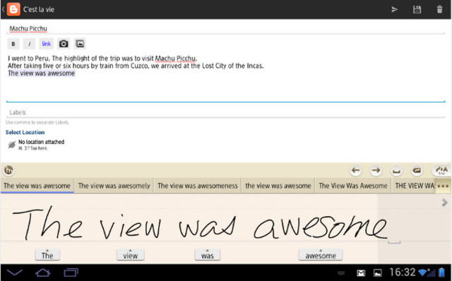 Escritura a mano (Texto y procesamiento de software)