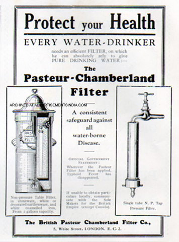 Invención del filtro para obtener agua bacteriológica pura
