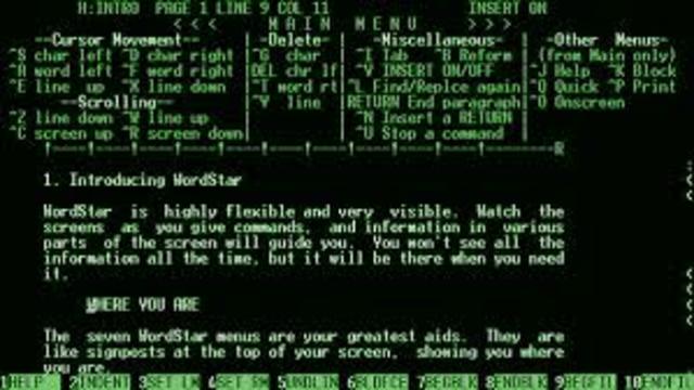 1978 – WordStar