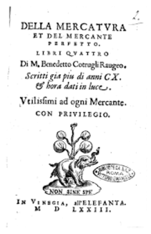 Libro de Benedetto Cotrugli