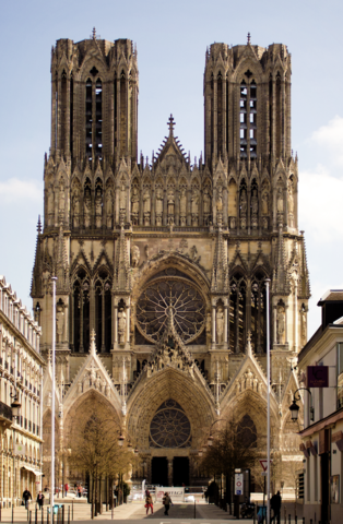 Reims Cathedral, Jean d'Orbais, Gothic, 1340
