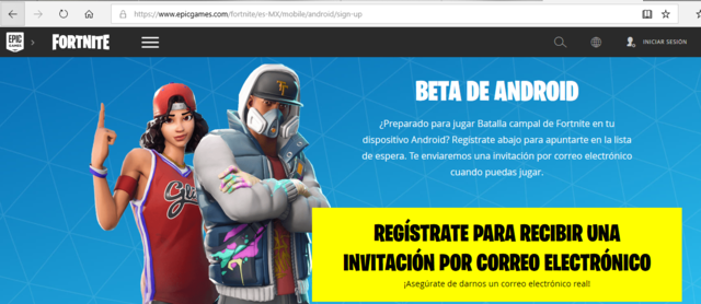 Llegada de Fornite a moviles
