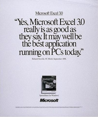 Microsoft Excel 3.0