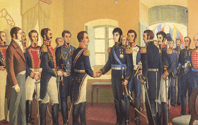 Encuentro de dos Libertadores.