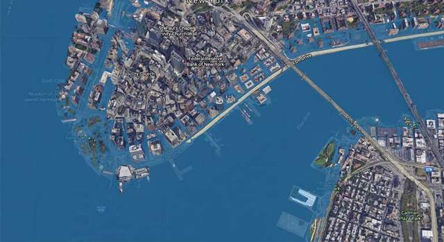 El nivel del mar suben aproximadamente un 7 %