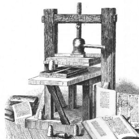 Invención de la imprenta Móvil moderna-Gutenberg