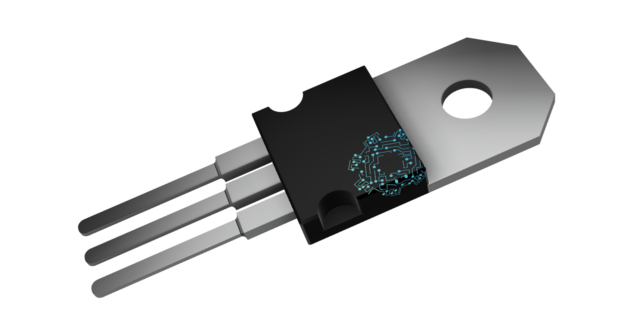 transistores en un pequeño semiconductor