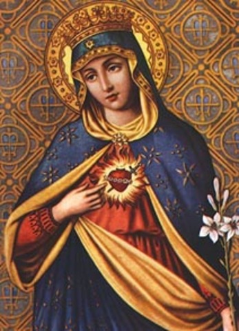 celebración de la inmaculada corazón sagrado de María
