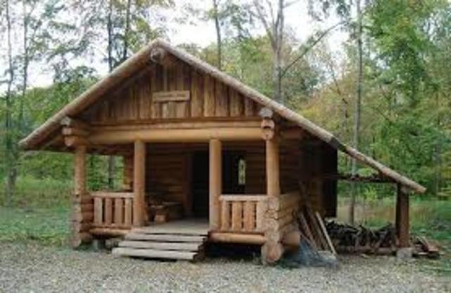 Cabana feita de madeira