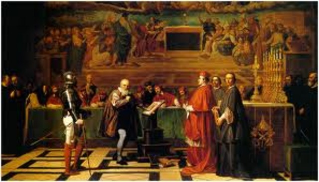 Galileo Galilei persecuted at Inquisition