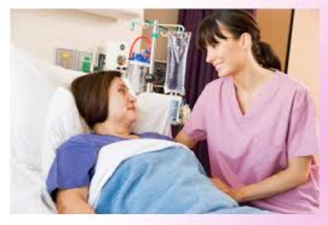 mi mama en el hospital