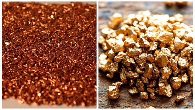 descubrimiento de cobre y oro