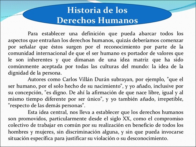 Historia de derechos humanos