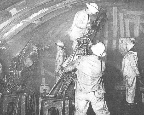 Construction began on the westbound bore