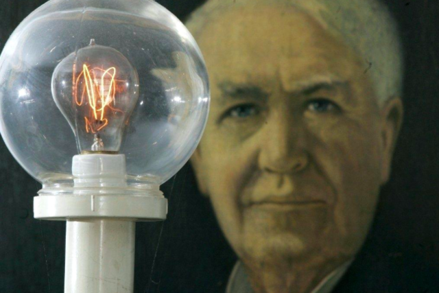 The invention of the electric light