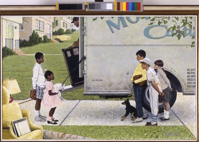 "Negro In the Suburbs" by Norman Rockwell