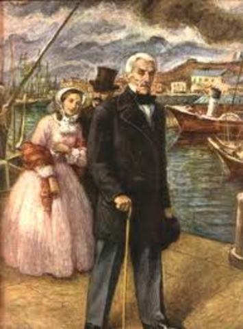 Fallecimiento de su esposa y viaje a Francia