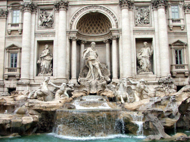 the Trevi Fountain