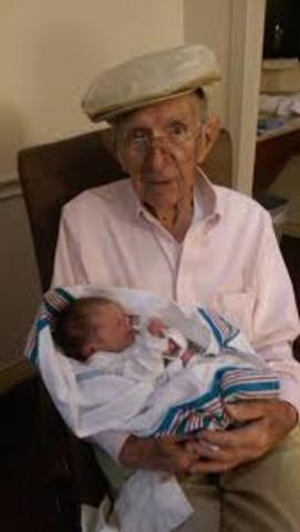 His first grandchild was born in 1990.