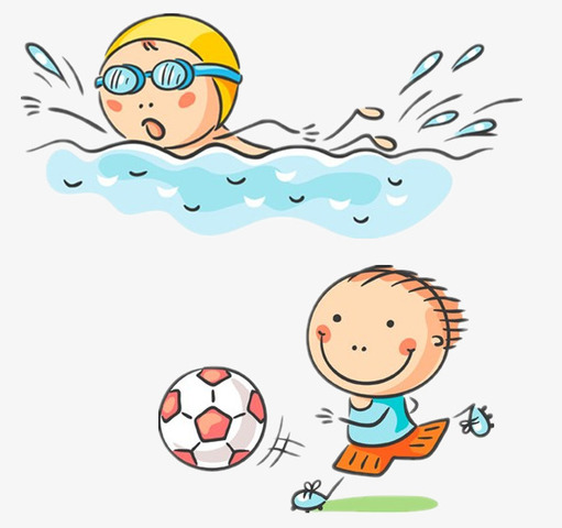They played soccer and swimming.