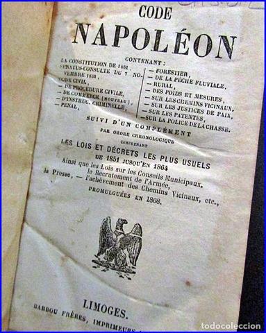 Código de Comercio Napoleon 1807 vigencia en 1808