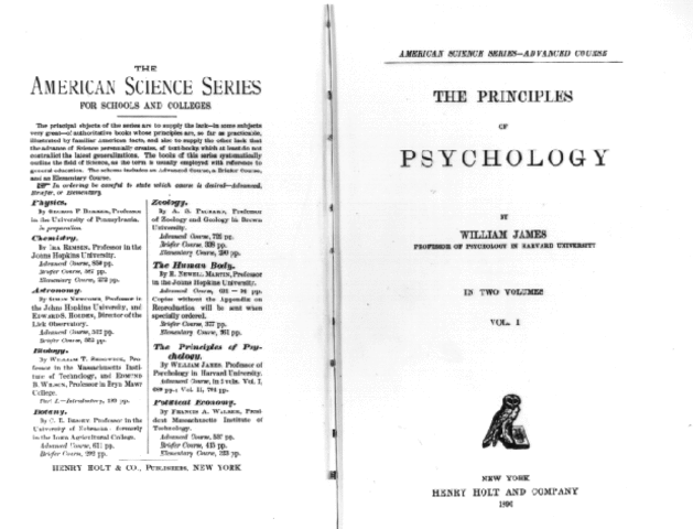 Libro "Principles of Psichology"