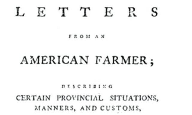 Publication of "Letters From an American Farmer"
