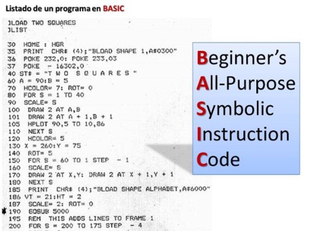 Se crea el lenguaje BASIC (Beginner's All-purpose Symbolic Instruction Code)