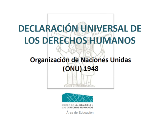 Declaración Universal de los derechos humanos