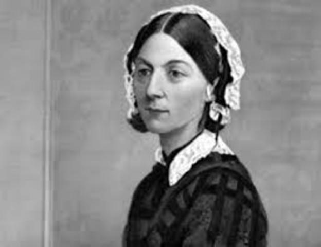 Florence Nightingale Inicia su formación como enfermera en el instituto de San Vicente de Paúl en Alejandrina Egipto.