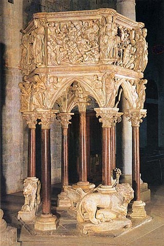 Pulpito della chiesa sant'Andrea di Pistoia di Giovanni Pisano