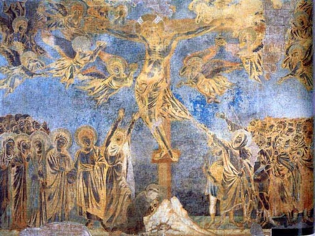 Crocifissione della Basilica Superiore di San Francesco nel transetto sinistro di Cimabue