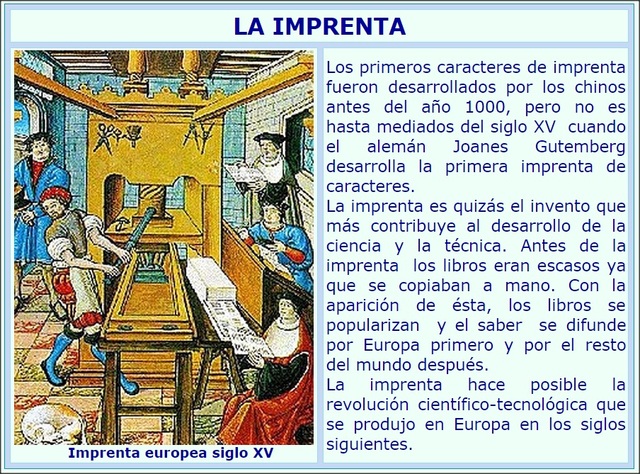 LA EDAD MEDIA LA IMPRENTA