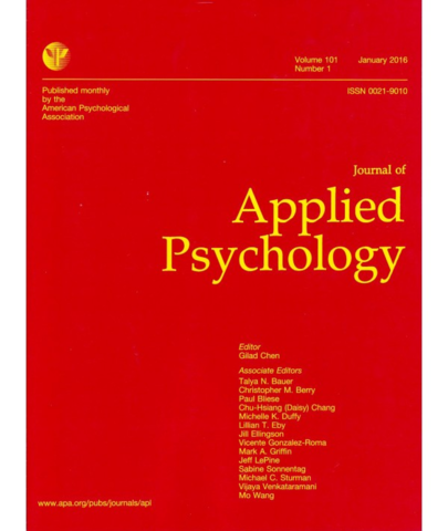 Inicio de la revista “ Journal of Applied Psychology”