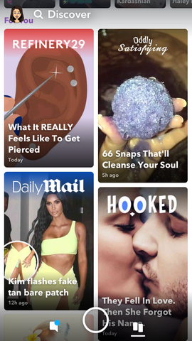 Discover in Snapchat