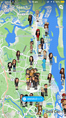 Location Sharing in Snapchat.